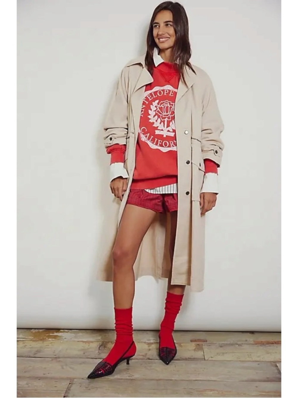 Free People Beige Trench Coat - Picture 5 of 14